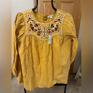 Max Studio embroidered top